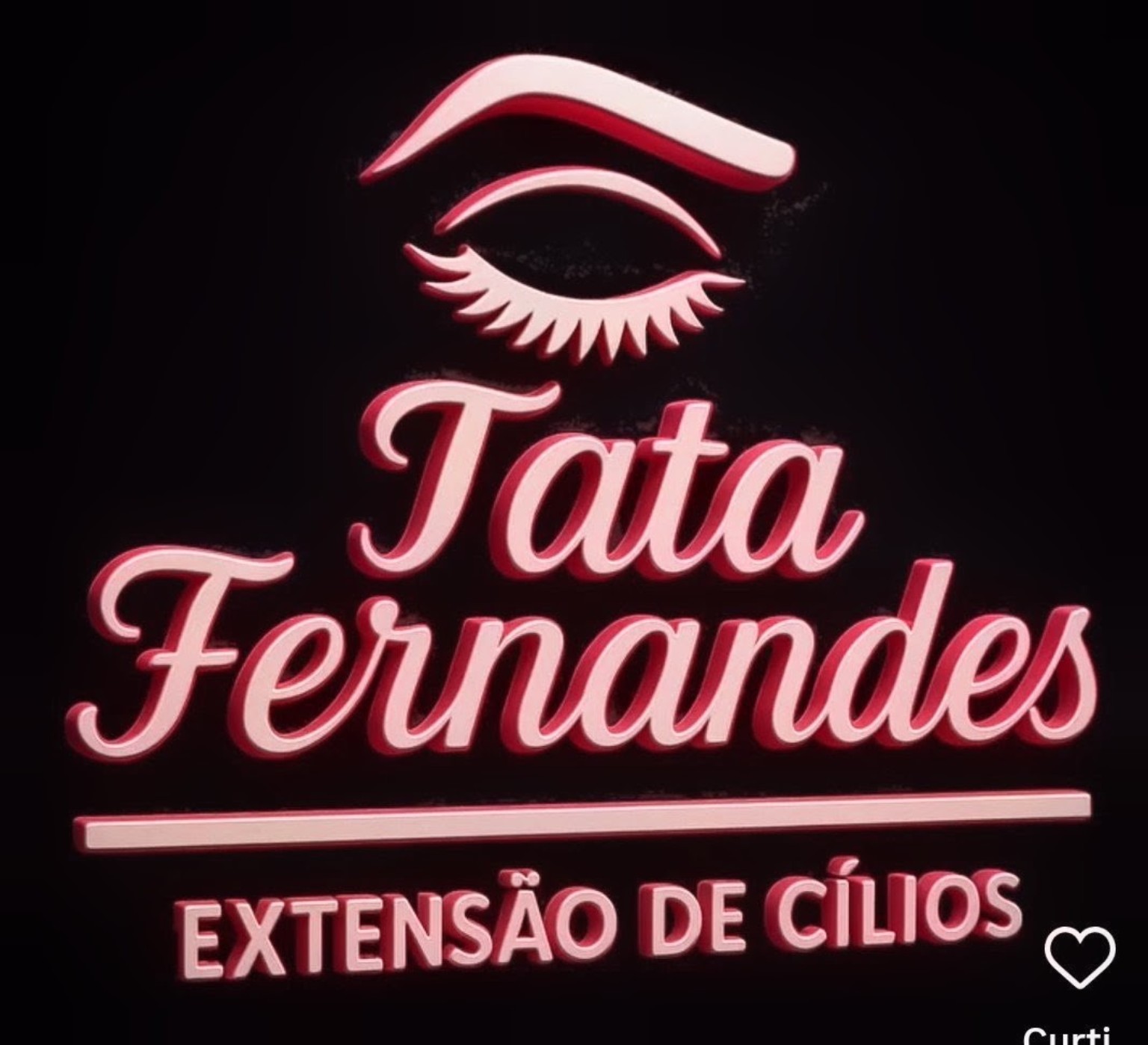Logotipo original Tatah Fernandes — Extensão de Cílios